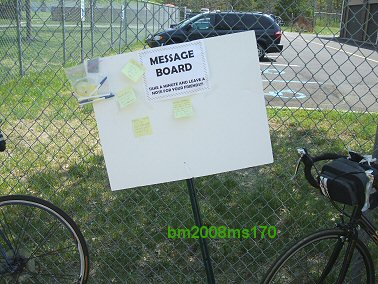 Where bikers can leave messages for others