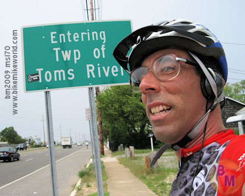 Mike enters Toms River, NJ
