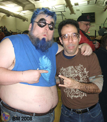 Bike Mike and Blue Meanie at NWS wrestling event in town