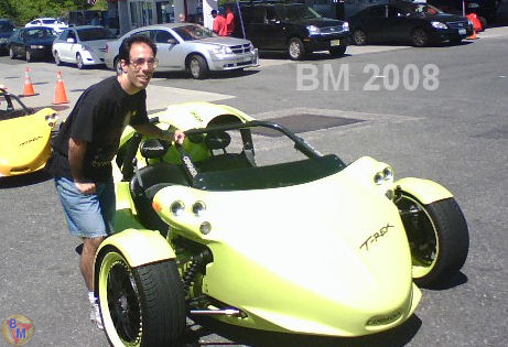 Mike next to a T-Rex motor machine