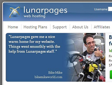 Bike Mike World new home is Lunarpages